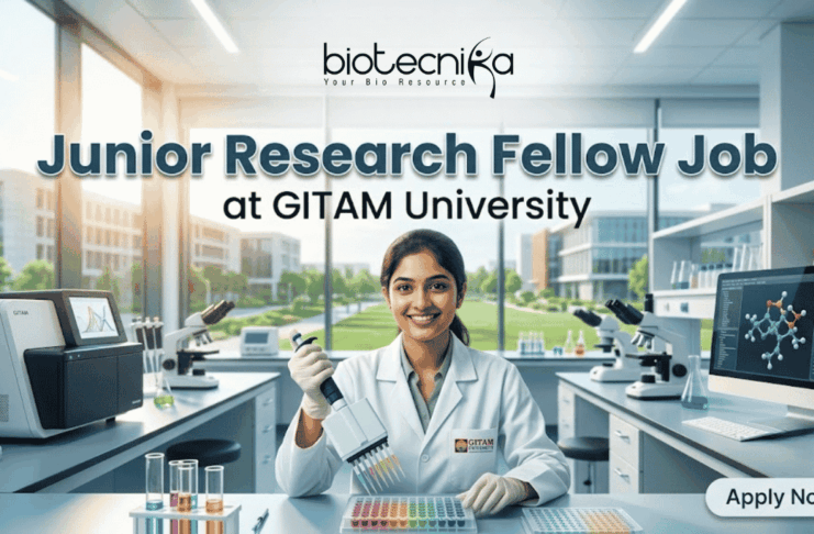 DBT-Funded Junior Research Fellow Job at GITAM University – ₹37,000 + HRA & PhD Opportunity! DBT-Funded Junior Research Fellow Job at GITAM University – ₹37,000 + HRA & PhD Opportunity!