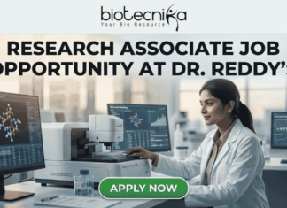 Exciting Research Associate Job Opportunity in Biologics R&D at Dr. Reddy’s – Apply Today! Exciting Research Associate Job Opportunity in Biologics R&D at Dr. Reddy's – Apply Today!