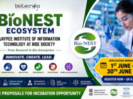 Exclusive Call for Proposals for BioNEST- Jaypee Institute of Information Technology Incubation 2026 | Innovators, Researchers, Students & Entrepreneurs Apply Exclusive Call for Proposals for BioNEST- Jaypee Institute of Information Technology Incubation 2026 Innovators, Researchers, Students & Entrepreneurs Apply (1)