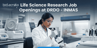 DRDO Recruitment 2026: Life Science Research Job Openings | Earn Up to ₹67,000 + HRA Explore exciting Life Science Research Job opportunities at INMAS for Research Associate and Junior Research Fellow positions.