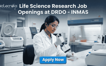 DRDO Recruitment 2026: Life Science Research Job Openings | Earn Up to ₹67,000 + HRA Explore exciting Life Science Research Job opportunities at INMAS for Research Associate and Junior Research Fellow positions.