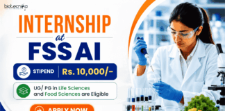 Apply for FSSAI Internship 2026: Govt Internship in Life Sciences, Biotechnology, Microbiology and Food Science Students.