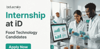 Food Tech Internship under iD Careers: Quality Intern role for Food Technology and Dairy Freshers at Anekal, Apply Now for Freshers Job.