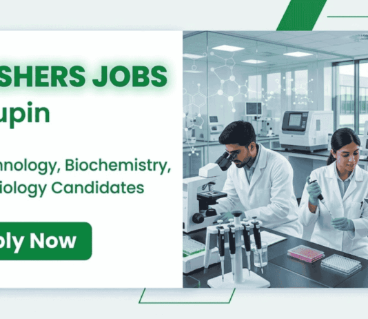 Freshers Job at Lupin – Life Sciences Candidates Apply Now!! Lupin Careers-Executive Associate Role. Freshers Jobs for Life Sciences Candidates with Pharma Production and Cleanroom Experience.