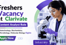 Freshers Life Sciences Jobs at Clarivate – Apply Online Now!! Clarivate Career Opportunity - Content Analyst Role | Freshers Life Sciences Jobs for MSc and BTech Graduates.