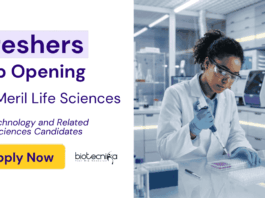 Freshers Life Sciences Job Opening at Meril – Don’t Miss This Opportunity!! Freshers Life Sciences Jobs under Meril: Biotechnology and Related Fields Candidates Apply Now for a Career in R&D.