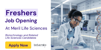 Freshers Life Sciences Job Opening at Meril – Don’t Miss This Opportunity!! Freshers Life Sciences Jobs under Meril: Biotechnology and Related Fields Candidates Apply Now for a Career in R&D.