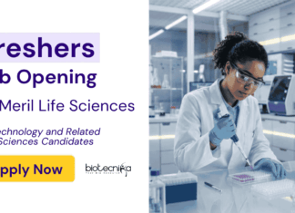 Freshers Life Sciences Job Opening at Meril – Don’t Miss This Opportunity!! Freshers Life Sciences Jobs under Meril: Biotechnology and Related Fields Candidates Apply Now for a Career in R&D.