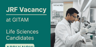 JRF Vacancy at GITAM – Life Sciences Candidates Apply Now Apply for GITAM Recruitment 2026. JRF Vacancy for Life Sciences Candidates in pollinator Biology, Ecology, and Microbiome Research.