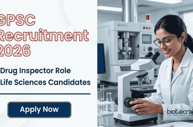 GPSC Recruitment for Drug Inspector Role with Salary Upto 1,42,400/- – Apply Now GPSC Recruitment 2026 announces Senior Drug Inspector Govt Jobs. Pharmacy, Pharm D and Microbiology professionals can apply online.