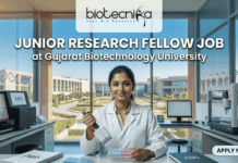 Govt-Funded JRF Vacancy at Gujarat Biotechnology University | ₹37,000 Salary for Life Science Candidates Govt-Funded JRF Vacancy at Gujarat Biotechnology University | ₹37,000 Salary for Life Science Candidates