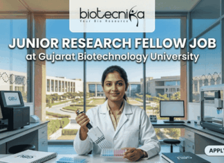 Govt-Funded JRF Vacancy at Gujarat Biotechnology University | ₹37,000 Salary for Life Science Candidates Govt-Funded JRF Vacancy at Gujarat Biotechnology University | ₹37,000 Salary for Life Science Candidates