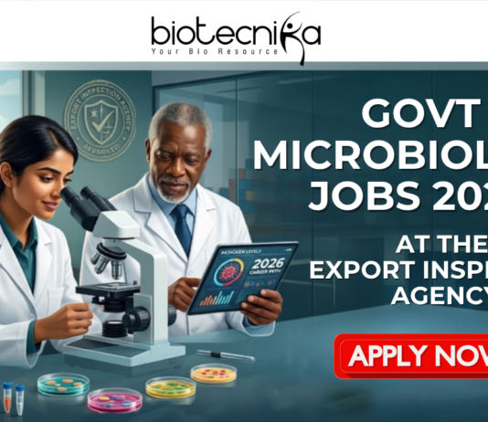 Govt Microbiology Jobs 2026 at Export Inspection Agency Chennai Earn Upto ₹40,000 Salary