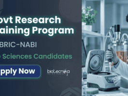 Apply for BRIC-NABI Recruitment 2026. Govt Research Training Program for postgraduate students interested in Life Sciences Research.