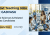 GADVASU Recruitment 2026 invites applications for Teaching Associate Microbial Biotechnology Job, Life science candidates can apply.