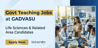 Govt Life Sciences Jobs at GADVASU Recruitment – Walk-In Interview GADVASU Recruitment 2026 invites applications for Teaching Associate Microbial Biotechnology Job, Life science candidates can apply.