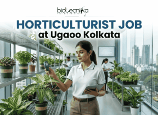 Horticulturist Job at Ugaoo Kolkata | Life Science Graduates Apply Now Horticulturist Job at Ugaoo Kolkata Life Science Graduates Apply Now. Apply for a Horticulturist position at Ugaoo Kolkata. Excellent opportunity for agriculture, botany, and Life Science Jobs candidates with 2–5 years of experience.