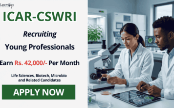 Rs. 42,000/- Per Month Young Professional Jobs at ICAR – Apply Online ICAR-CSWRI Recruitment 2026 for Young Professional posts: Explore Govt Life Sciences Jobs, Check Eligibility & Apply Now.