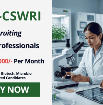 Rs. 42,000/- Per Month Young Professional Jobs at ICAR – Apply Online ICAR-CSWRI Recruitment 2026 for Young Professional posts: Explore Govt Life Sciences Jobs, Check Eligibility & Apply Now.