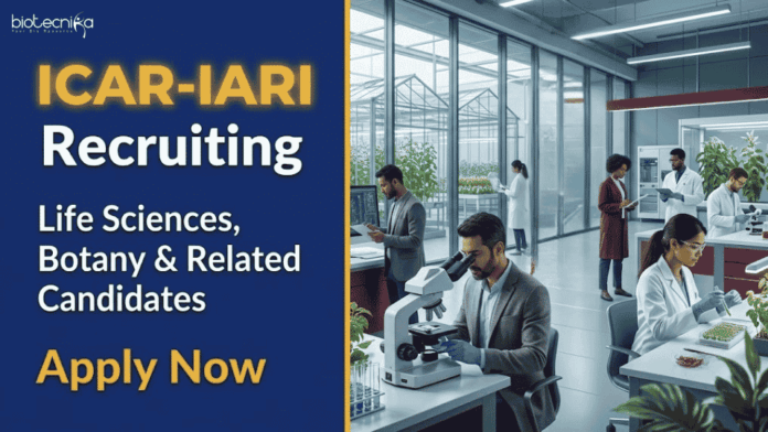ICAR-IARI Recruitment Apply for Young Professional Jobs through ICAR-IARI Recruitment and advance your Life Sciences Career with a DMRC-funded project.