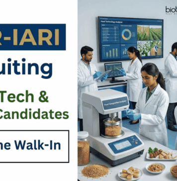 ICAR-IARI Recruitment for Food Tech Candidates | Walk-In Interview Apply for ICAR-IARI Recruitment 2026. Govt Food Tech Jobs under an ICMR-funded Research Project in New Delhi.