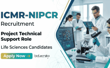 ICMR Recruitment for Life Sciences Research Roles – Applications Open ICMR Recruitment 2026 for Project Technical Support III. Apply for Life Sciences Jobs in Stem Cell Gene Editing and CRISPR Research.