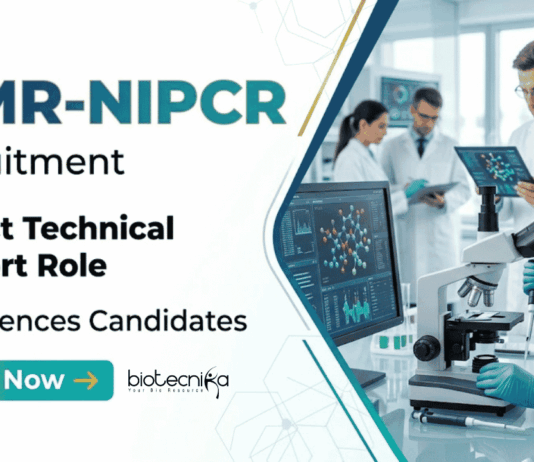 ICMR Recruitment 2026 for Project Technical Support III. Apply for Life Sciences Jobs in Stem Cell Gene Editing and CRISPR Research.