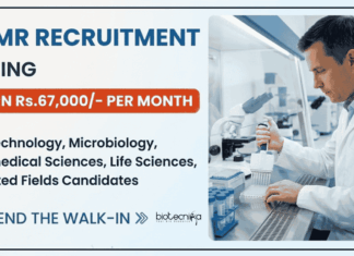 Life Sciences Recruitment at ICMR – Earn Rs.67,000/- Per Month – Walk-In ICMR Recruitment for Project Research Scientist-II: Explore Life Sciences Opportunities and Grow your Career in Life Sciences.