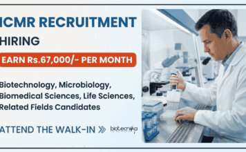 Life Sciences Recruitment at ICMR – Earn Rs.67,000/- Per Month – Walk-In ICMR Recruitment for Project Research Scientist-II: Explore Life Sciences Opportunities and Grow your Career in Life Sciences.