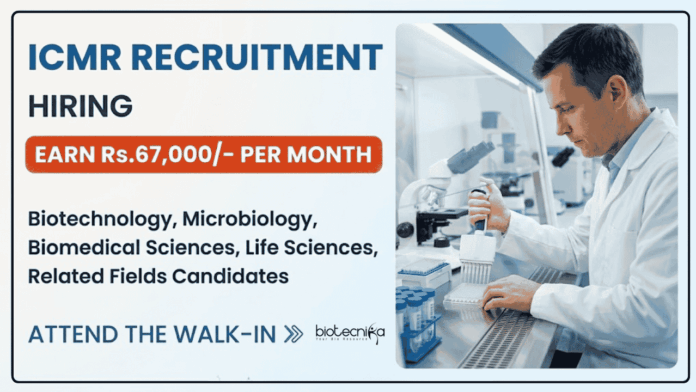 ICMR Recruitment ICMR Recruitment for Project Research Scientist-II: Explore Life Sciences Opportunities and Grow your Career in Life Sciences.