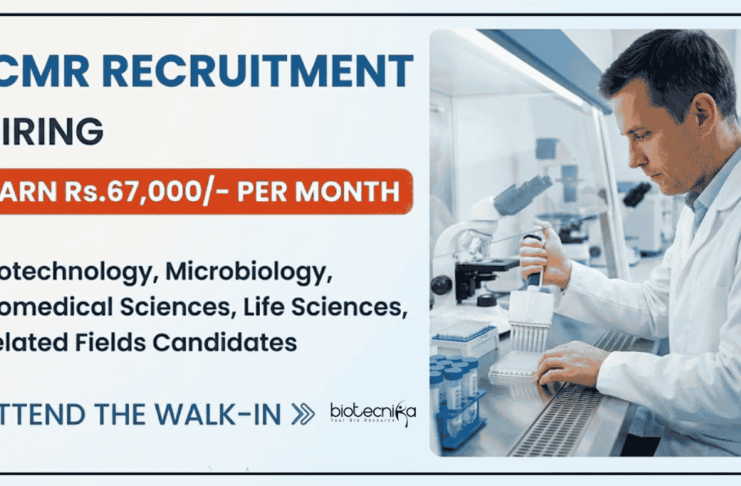 Life Sciences Recruitment at ICMR – Earn Rs.67,000/- Per Month – Walk-In ICMR Recruitment for Project Research Scientist-II: Explore Life Sciences Opportunities and Grow your Career in Life Sciences.