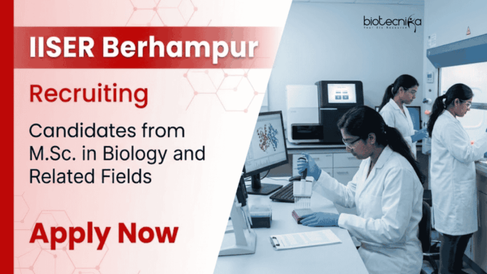 IISER Berhampur Apply for IISER Berhampur Recruitment. Explore Junior Research Fellow Opportunities for Career in Biology with ANRF-funded Research.
