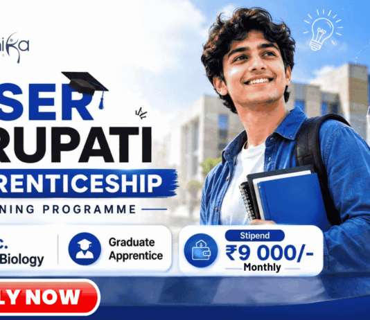 IISER Tirupati Paid Apprenticeship Training Program for BSc Biology Candidates – Apply Now Apply Now for IISER Tirupati Apprenticeship 2026 for B.Sc Biology graduates with Rs. 9000/- Stipend per month.