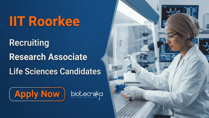 IIT R Recruitment Apply for IIT Roorkee Recruitment 2026. Research Jobs for PhD candidates seeking a Rewarding Career in Life Sciences.