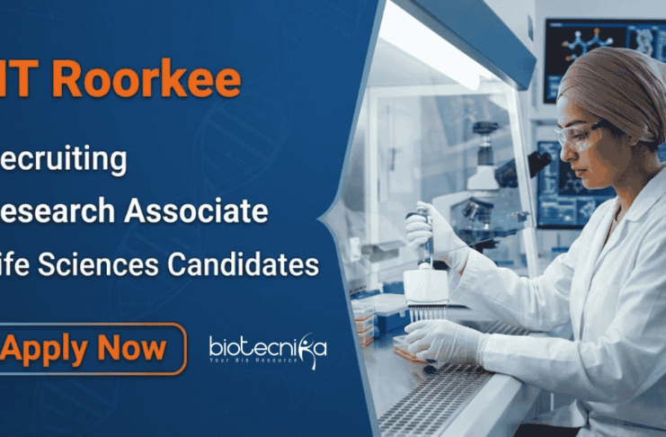 Rs. 66,490 Per Month Research Jobs at IIT – Life Sciences Candidates, Apply Apply for IIT Roorkee Recruitment 2026. Research Jobs for PhD candidates seeking a Rewarding Career in Life Sciences.