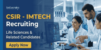 Govt Life Sciences Vacancy at CSIR – Apply Now for Research Roles IMTECH Recruitment invites applications for Life Sciences Vacancy. Apply for Research Jobs at CSIR-IMTECH Chandigarh.