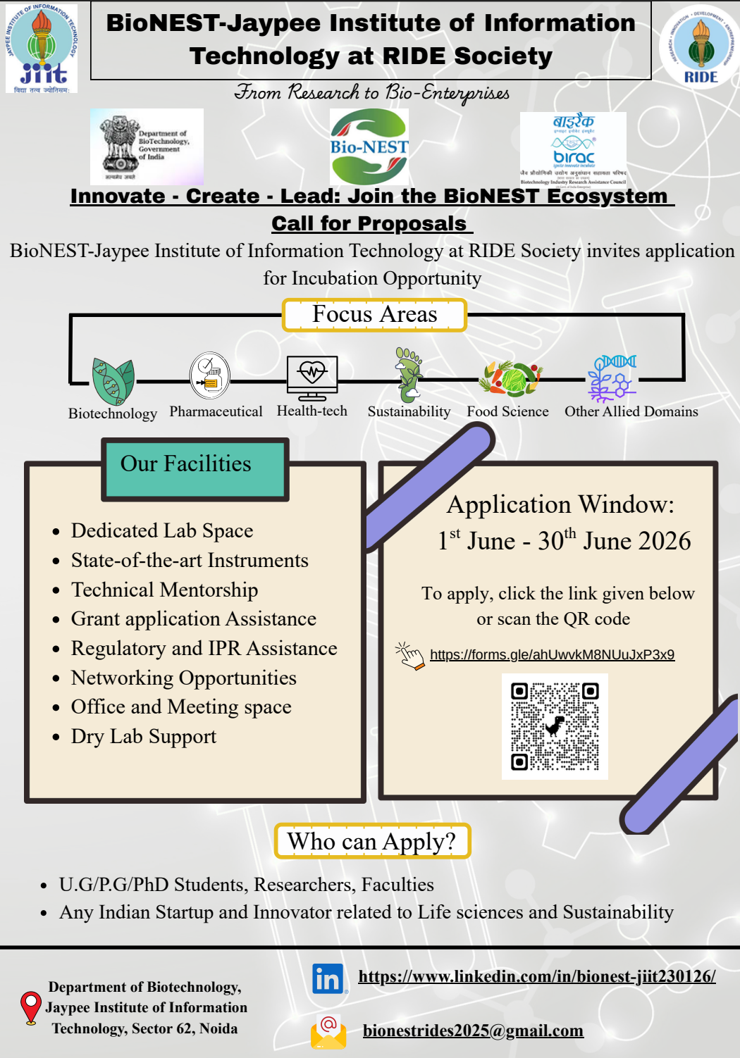 BioNEST-Jaypee Institute of Information Technology at RIDE Society