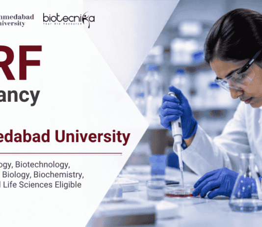 Apply for Junior Research Fellow at Ahmedabad University & Gain Hands-On Experience in Life Sciences Research through an ANRF project.