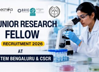 Junior Research Fellow Recruitment 2026 at Centre for Stem Cell Research (CSCR) – Life Science Candidates Apply Apply for Junior Research Fellow Jobs at CSCR, inStem Bengaluru. Excellent Research Job opportunity in stem cell biology.