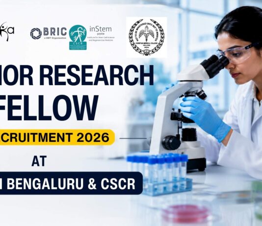 Apply for Junior Research Fellow Jobs at CSCR, inStem Bengaluru. Excellent Research Job opportunity in stem cell biology.