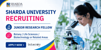 Apply for Junior Research Fellow position Under Sharda University Recruitment and Contribute to Cutting-Edge Life Sciences Research.