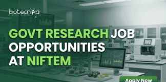 Latest Govt Research Job Opportunities for Life Science Job Aspirants at NIFTEM | Apply Online Here