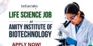 Life Science Job at Amity Institute of Biotechnology | Apply Now Apply for a Life Science Job at Amity Institute. DBT-funded Project Assistant Jobs for Biotech, Microbio, and Life Sciences graduates.