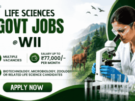 Wildlife Institute of India Recruitment 2026 offers Life Sciences Research Jobs Across Ecology, Biodiversity, GIS, and Conservation Projects.