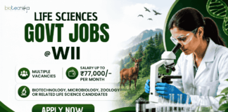 Multiple Life Sciences Vacancies at WII – Earn Up to Rs, 77,000/- Per Month Wildlife Institute of India Recruitment 2026 offers Life Sciences Research Jobs Across Ecology, Biodiversity, GIS, and Conservation Projects.
