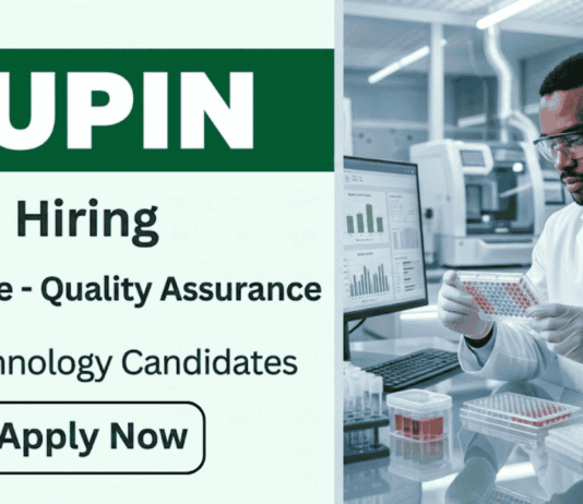 Biotechnology Jobs under Lupin Recruitment – Apply Now QA jobs under Lupin Career - Apply for Biotechnology Jobs at Lupin. Executive Quality Assurance Role Open in Pune.