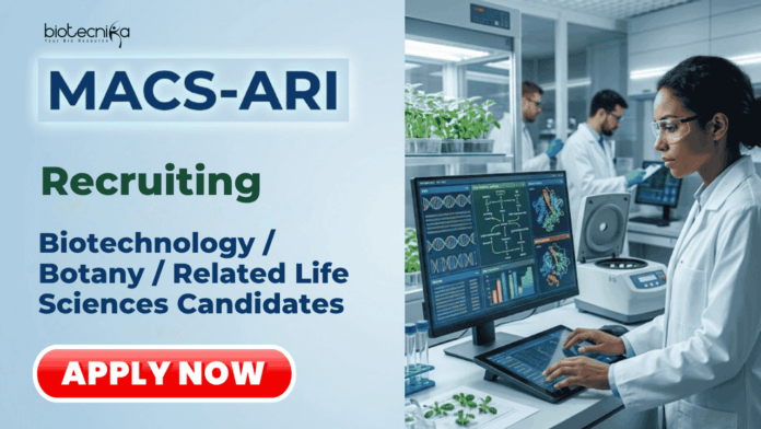 MACS ARI Govt Jobs: MACS ARI Recruitment Invites applications for Young Professional-I posts. Apply Now for Life Sciences Career Opportunities.