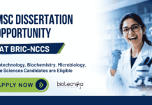 Govt Life Sciences Dissertation Opportunity at BRIC – Apply Online BRIC-NCCS Recruitment: Apply for Research Trainee Positions/ Life Sciences Dissertation in Ubiquitin-Proteasome System Research.