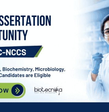 Govt Life Sciences Dissertation Opportunity at BRIC – Apply Online BRIC-NCCS Recruitment: Apply for Research Trainee Positions/ Life Sciences Dissertation in Ubiquitin-Proteasome System Research.