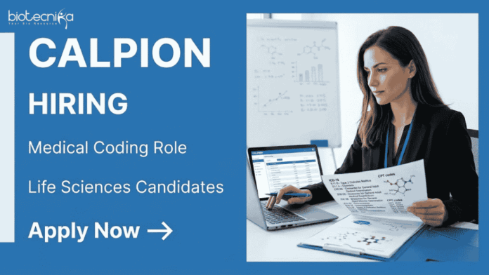 Medical Coding Jobs Apply for Medical Coding Jobs at Calpion and build a Rewarding Career with this Opportunity Designed for Life Sciences Jobs Seekers.